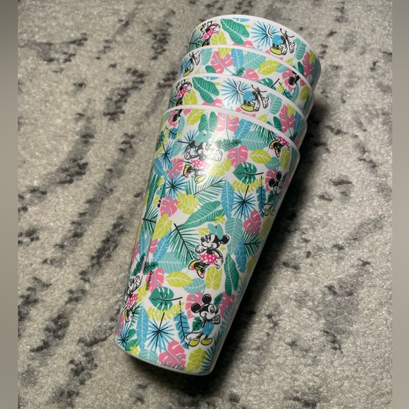 Disney Other - DISNEY Mickey & Minnie Mouse set of 4 Tropical Hawaii cups NWOT 🌴🌺🍹